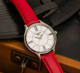 Buy Shop Tissot Bella Ora Round White Dial Black Leather Strap Watch For Women - T103.210.16.018.00 USA Online