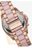 Buy Shop Michael Kors Bradshaw Chronograph Pink Dial Two Tone Steel Strap Watch For Women - MK6830 USA Online