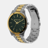 Buy Shop Michael Kors Slim Runway Quartz Green Dial Two Tone Steel Strap Watch for Women - MK9149 USA Online