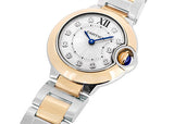 Buy Shop Cartier Ballon Bleu De Cartier Diamonds Silver Dial Two Tone Steel Strap Watch for Women - W3BB0026 USA Online