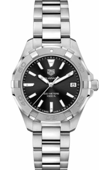 Buy Shop Tag Heuer Aquaracer Black Dial Silver Steel Strap Watch for Women - WBD1310.BA0740 USA Online