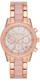 Buy Shop Michael Kors Ritz Chronograph Mother of Pearl White Dial Two Tone Steel Strap Watch For Women - MK6769 USA Online