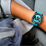 Buy Shop Michael Kors Janelle Quartz Blue Dial Blue Rubber Strap Watch For Women - MK7350 USA Online