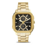 Buy Shop Fossil Inscription Multifunction Black Dial Gold Steel Strap Watch for Men - BQ2656 USA Online