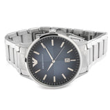 Buy Shop Emporio Armani Renato Blue Dial Silver Steel Strap Watch For Men - AR2472 USA Online