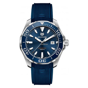 Buy Shop Tag Heuer Aquaracer Blue Dial Blue Rubber Strap Watch for Men - WAY111C.FT6155 USA Online