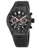 Buy Shop Tag Heuer Carrera Automatic Chronograph Black Dial Black Rubber Strap Watch for Men - CBG2A90.FT6173 USA Online