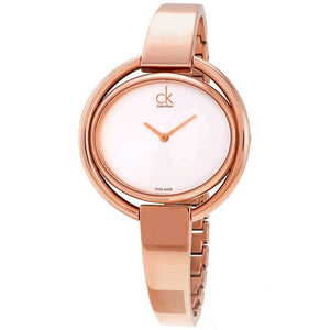Buy Shop Calvin Klein Impetuos Silver Dial Rose Gold Steel Strap Watch for Women - K4F2N616 USA Online
