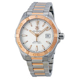 Tag Heuer Aquaracer Calibre 5 41mm Automatic White Dial Silver Steel Strap Watch for Men - WAY2150.BD0911