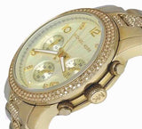 Buy Shop Michael Kors Runway Gold Dial Gold Steel Strap Watch for Women - MK5826 USA Online