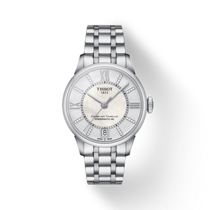 Buy Shop Tissot Chemin Des Tourelles Powermatic 80 Helvetic Silver Dial Silver Steel Strap Watch For Women - T099.207.11.116.00 USA Online