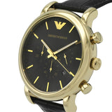 Buy Shop Emporio Armani Luigi Chronograph Black Dial Black Leather Watch For Men - AR1917 USA Online