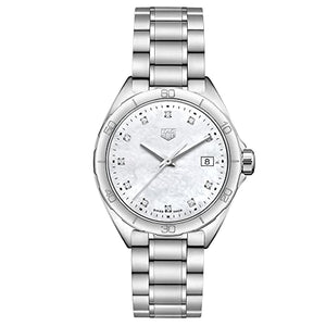 Buy Shop Tag Heuer Formula 1 White Mother of Pearl Dial Silver Steel Strap Watch for Women - WBJ1319.BA0666 USA Online