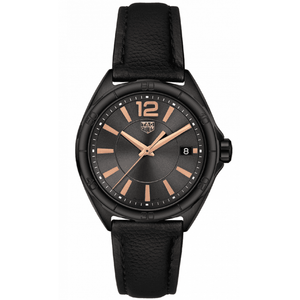 Buy Shop Tag Heuer Formula 1 Quartz Black Dial Black Leather Strap Watch for Women - WBJ1314.FC8230 USA Online
