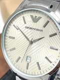 Emporio Armani Renato Quartz Grey Dial Grey Steel Strap Watch For Men - AR11120