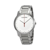 Buy Shop Calvin Klein City Quartz White Dial Silver Steel Strap Watch for Men - K2G2G1Z6 USA Online