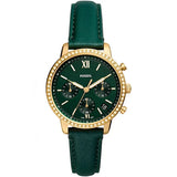 Buy Shop Fossil Neutra Chronograph Green Dial Green Leather Strap Watch for Women - ES5239 USA Online