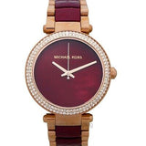 Buy Shop Michael Kors Parker Maroon Dial Two Tone Steel Strap Watch for Women - MK6412 USA Online