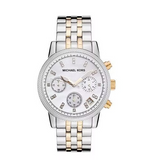 Buy Shop Michael Kors Ritz Chronograph White Dial Two Tone Steel Strap Watch for Women - MK5057 USA Online