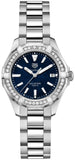 Buy Shop Tag Heuer Aquaracer Quartz Diamonds Blue Dial Silver Steel Strap Watch for Women - WAY131N.BA0748 USA Online