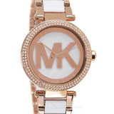 Buy Shop Michael Kors Parker White Dial Two Tone Steel Strap Watch for Women - MK6365 USA Online