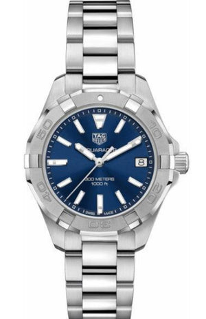 Buy Shop Tag Heuer Aquaracer Quartz Blue Dial Silver Steel Strap Watch for Women - WBD1312.BA0740 USA Online