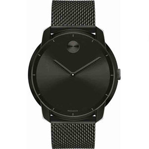 Buy Shop Movado Bold Black Dial Black Mesh Bracelet Watch For Men - 3600261 USA Online