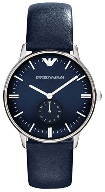Buy Shop Emporio Armani Analog Quartz Blue Dial Blue Leather Strap Watch For Men - AR1647 USA Online