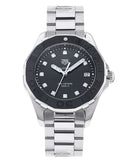 Buy Shop Tag Heuer Aquaracer Quartz Black Dial Silver Steel Strap Watch for Women - WAY131M.BA0748 USA Online