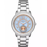 Buy Shop Michael Kors Madelyn Quartz Blue Dial Silver Steel Strap Watch For Women - MK6286 USA Online
