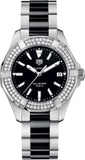 Buy Shop Tag Heuer Aquaracer Quartz Diamonds Black Dial Two Tone Steel Strap Watch for Men - WAY131E.BA0913 USA Online