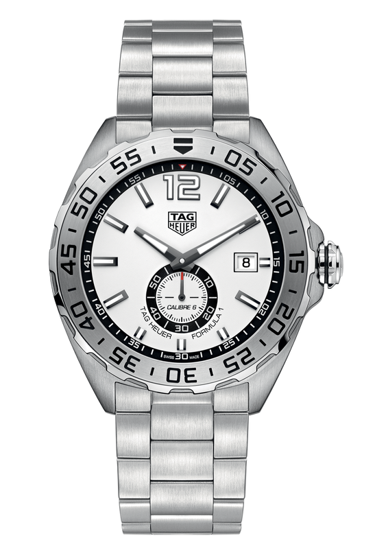 Buy Shop Tag Heuer Formula 1 Calibre 6 Automatic White Dial Silver Steel Strap Watch for Men - WAZ2013.BA0842 USA Online