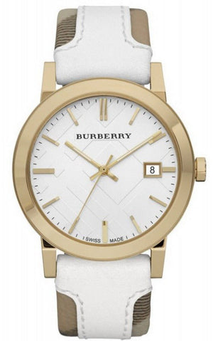 Buy Shop Burberry The City White Dial White Leather Strap Watch for Women - BU9110 USA Online