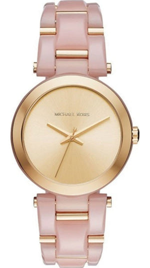 Buy Shop Michael Kors Delray Rose Gold Dial Pink Steel Strap Watch for Women - MK4316 USA Online