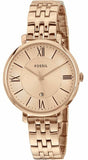 Buy Shop Fossil Jacqueline Rose Gold Dial Rose Gold Steel Strap Watch for Women - ES3435 USA Online
