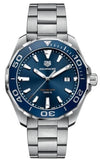 Buy Shop Tag Heuer Aquaracer Blue Dial Silver Steel Strap Watch for Men - WAY101C.BA0746 USA Online