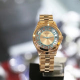 Buy Shop Marc Jacobs Henry Rose Gold Dial Rose Gold Steel Strap Watch for Women - MBM3296 USA Online