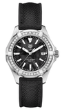 Buy Shop Tag Heuer Aquaracer Diamonds Mother of Pearl Black Dial Black Nylon Strap Watch for Women - WAY131P.FT6092 USA Online