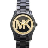 Buy Shop Michael Kors Runway Black Dial Black Steel Strap Watch for Women - MK6057 USA Online