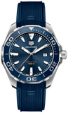 Buy Shop Tag Heuer Aquaracer Quartz Blue Dial Blue Rubber Strap Watch for Men - WAY101C.FC6153 USA Online