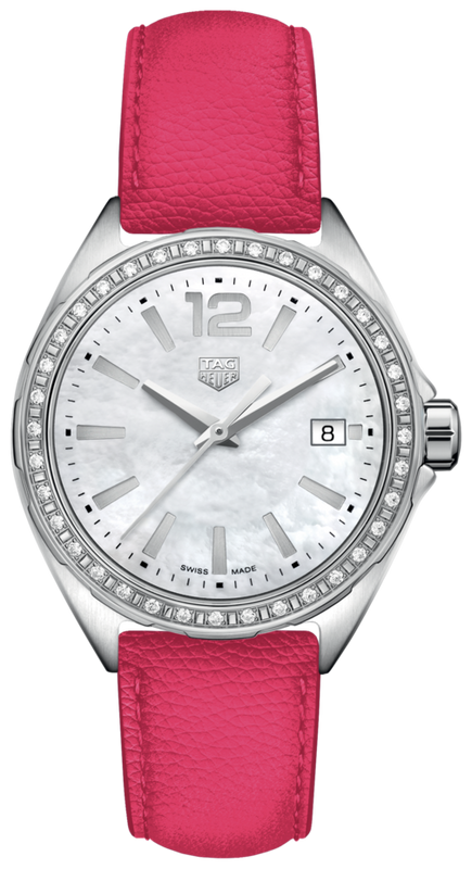 Buy Shop Tag Heuer Formula 1 Quartz Mother of Pearl Dial Pink Leather Strap Watch for Women - WBJ131A.FC8252 USA Online