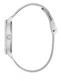 Buy Shop Guess Soiree Diamonds Silver Dial Silver Mesh Bracelet Watch for Women - GW0402L1 USA Online