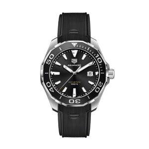Buy Shop Tag Heuer Aquaracer Quartz Black Dial Black Rubber Strap Watch for Men - WAY101A.FT6141 USA Online
