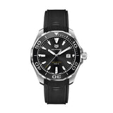 Buy Shop Tag Heuer Aquaracer Quartz Black Dial Black Rubber Strap Watch for Men - WAY101A.FT6141 USA Online
