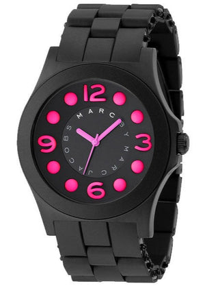 Buy Shop Marc Jacobs Pelly Black Dial Black Silicone Strap Watch for Women - MBM2529 USA Online
