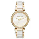 Buy Shop Michael Kors Parker Mother of Pearl Dial Two Tone Steel Strap Watch for Women - MK6400 USA Online
