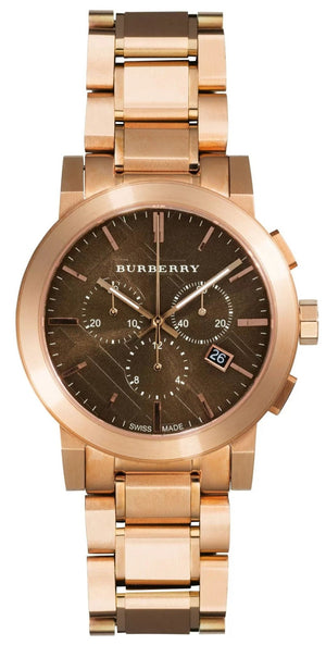 Buy Shop Burberry The City Grey Dial Rose Gold Steel Strap Watch for Men - BU9353 USA Online
