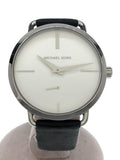 Buy Shop Michael Kors Portia Quartz White Dial Black Leather Strap Watch For Women - MK2658 USA Online