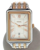 Fossil Raquel Three Hand White Dial Two Tone Steel Strap Watch For Women - ES5222