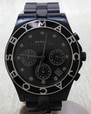 Buy Shop Marc Jacobs Blade Chronograph Black Dial Black Steel Strap Watch for Women - MBM3083 USA Online